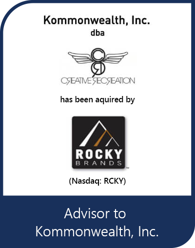 Transaction tombstone for Kommonwealth Inc