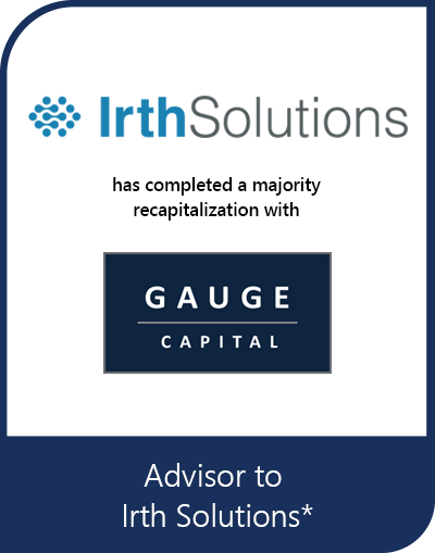 Transaction tombstone for Irth Solutions – Gauge Capital